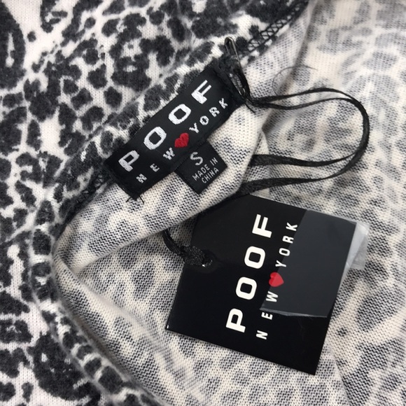 🎁 Poof New York Leopard Twist Back Long Sleeve Top - Picture 6 of 7